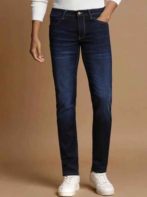 allen solly navy skinny fit jeans