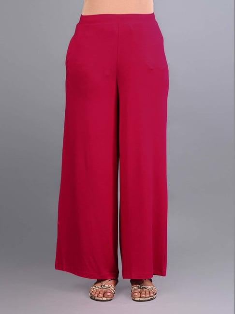 lyra magenta pink cotton flared pants