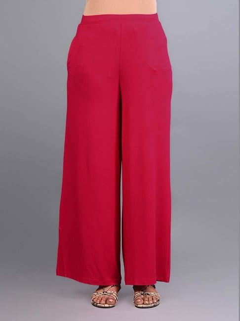 lyra pink cotton flared pants