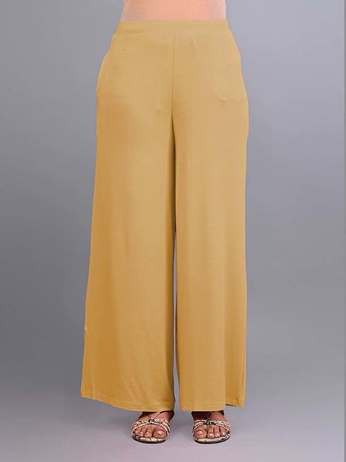 lyra beige cotton flared pants