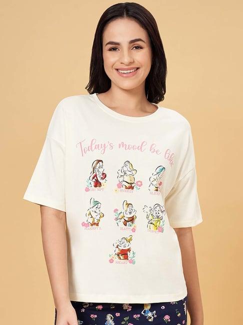 dreamz by pantaloons white cotton printed t-shirt