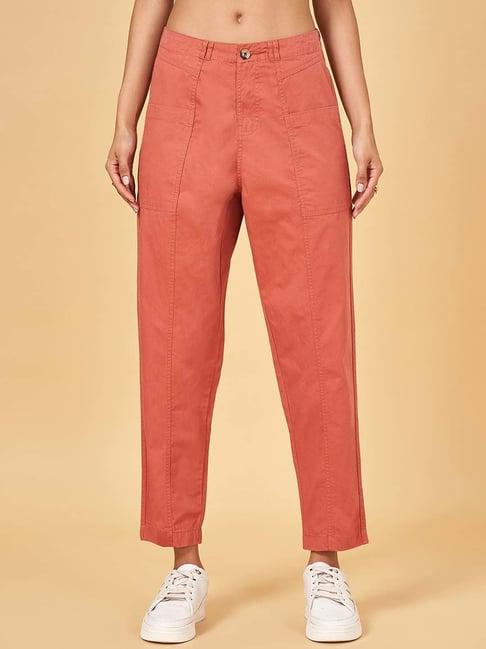 honey by pantaloons red cotton pants