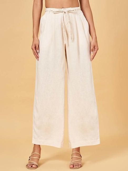 honey by pantaloons white high rise palazzos