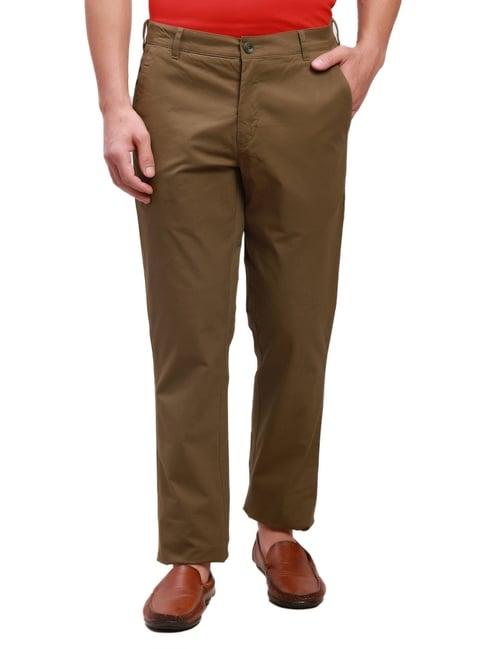 colorplus green contemporary fit trousers