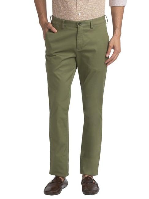 colorplus green contemporary fit trousers