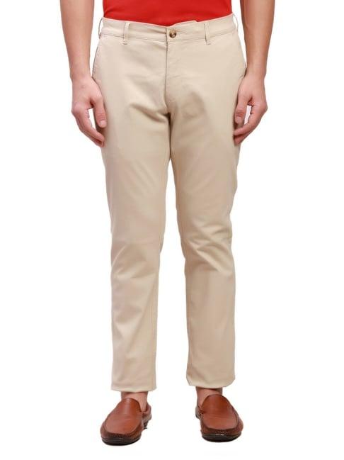 colorplus beige super slim fit trousers