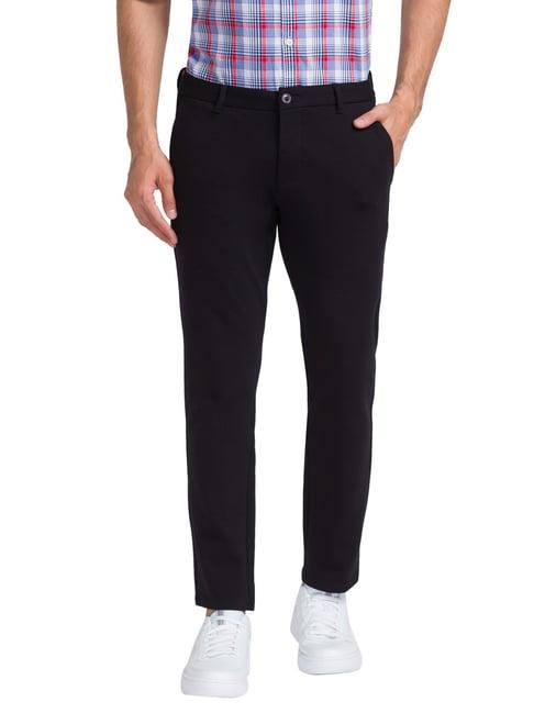 parx black super slim fit trousers