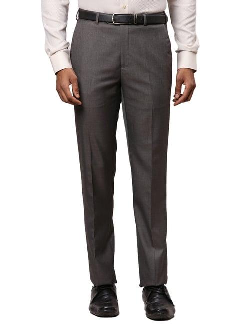 raymond grey contemporary fit trousers