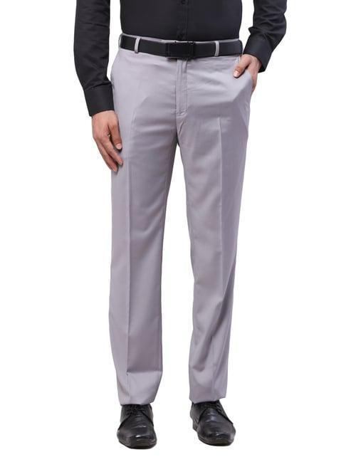 raymond grey contemporary fit trousers