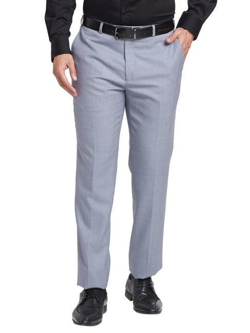 raymond grey contemporary fit trousers