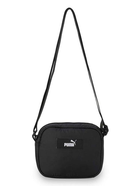 puma black logo sling handbag