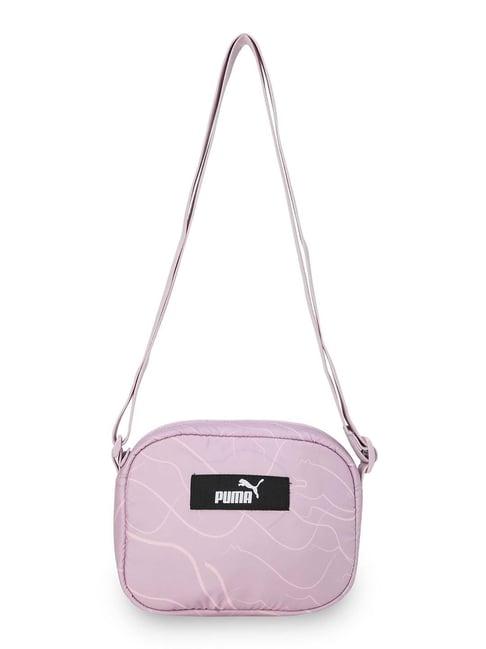 puma pink lilac logo sling handbag