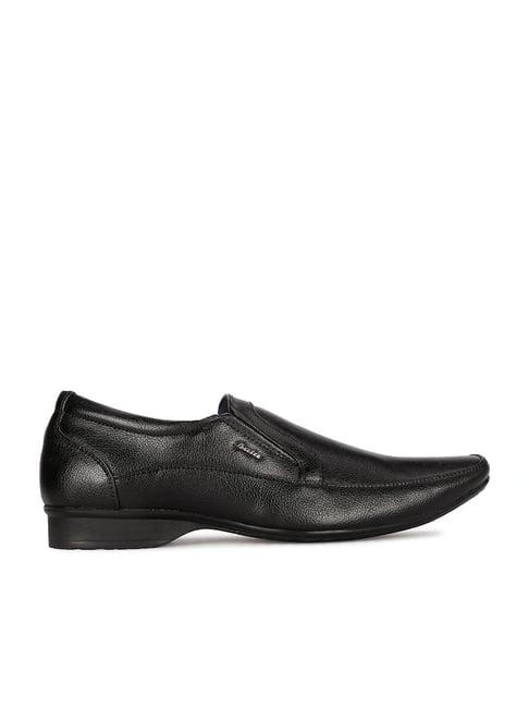 bata men's boss-astute black loafers