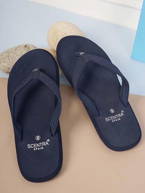 scentra men's blue flip flops