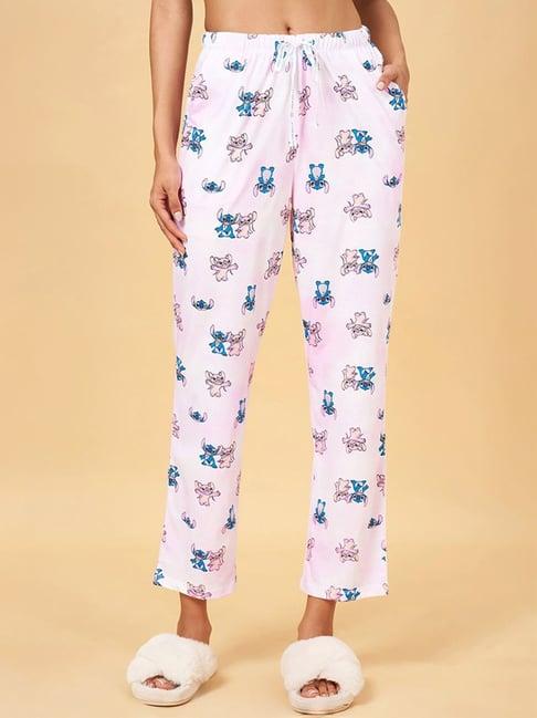 dreamz by pantaloons lilac cotton printed pyjamas