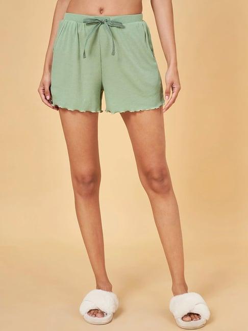 dreamz by pantaloons green plain shorts