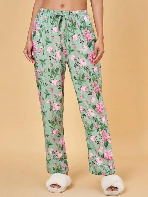 dreamz by pantaloons green printed pyjamas