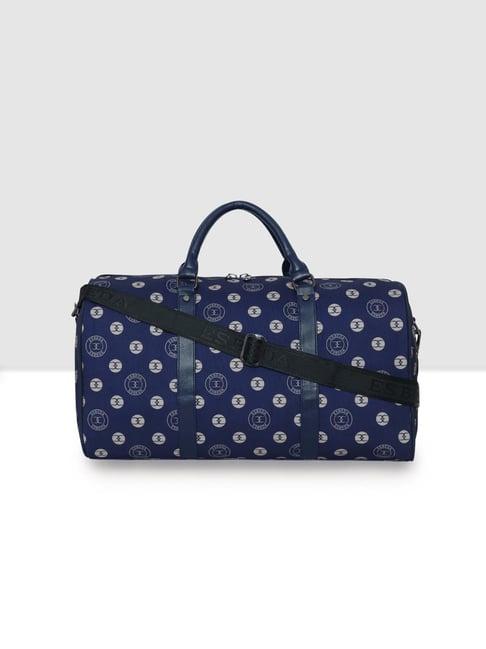 esbeda blue printed large duffle bag  - 41 ltrs