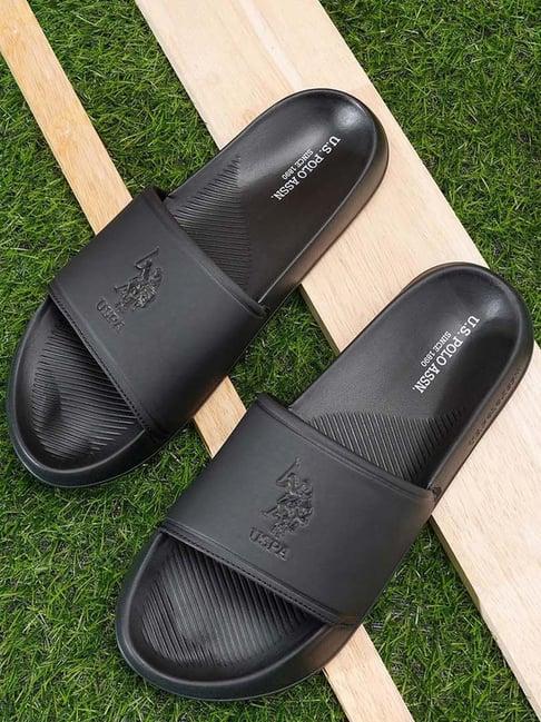 u.s. polo assn. men's specter 5.0 black slides