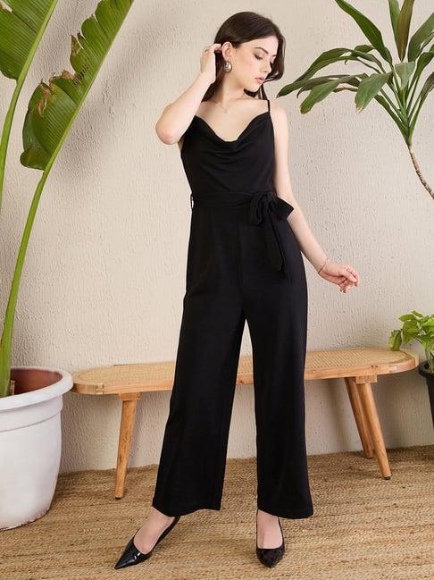 magre black regular fit jumpsuit