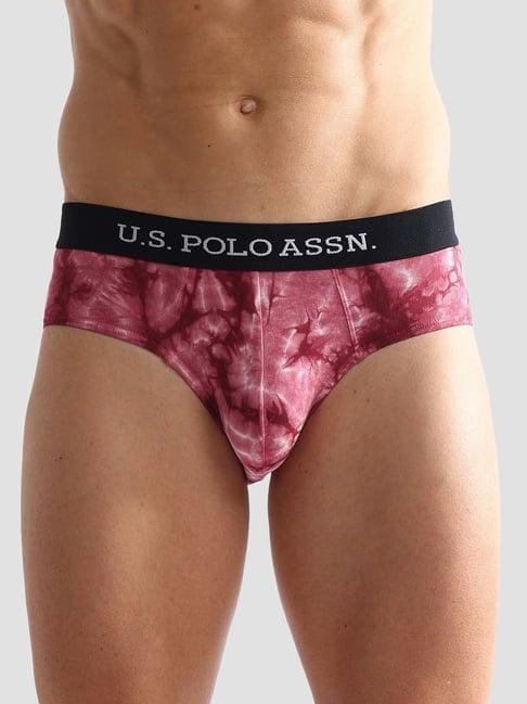 u.s. polo assn. red regular fit briefs