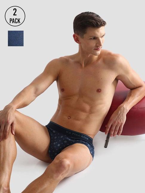 u.s. polo assn. navy regular fit briefs - pack of 2