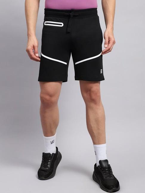 rock.it black cotton regular fit shorts