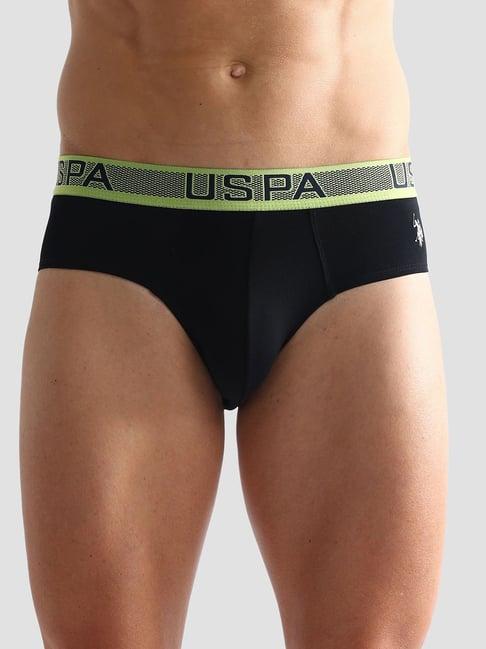 u.s. polo assn. black regular fit briefs