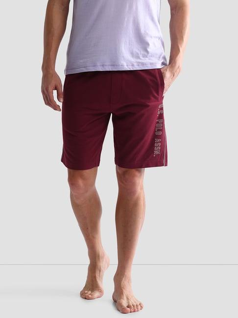 u.s. polo assn. red regular fit lounge shorts