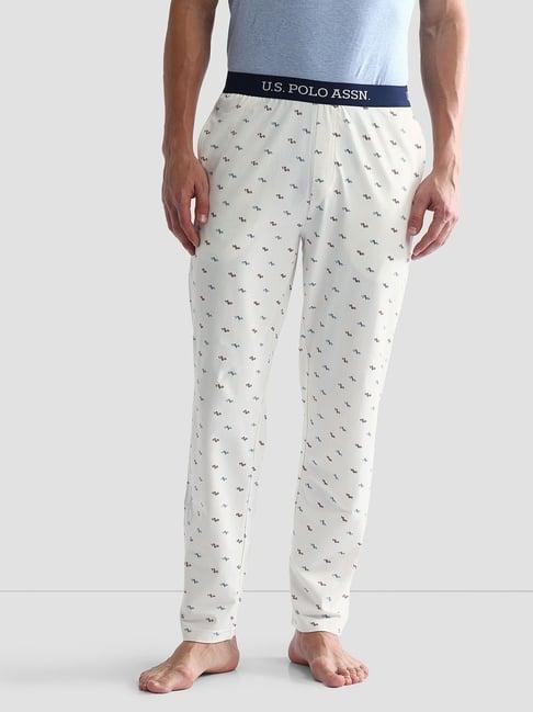 u.s. polo assn. white regular fit lounge pants