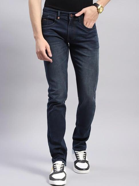 monte carlo navy regular fit jeans