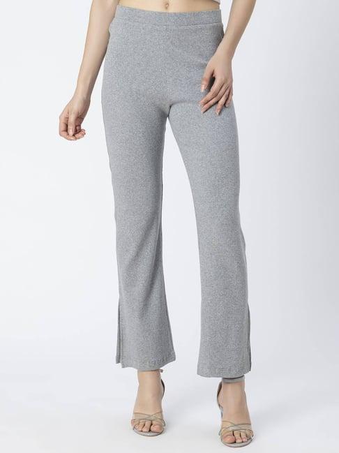 moomaya grey textured pants