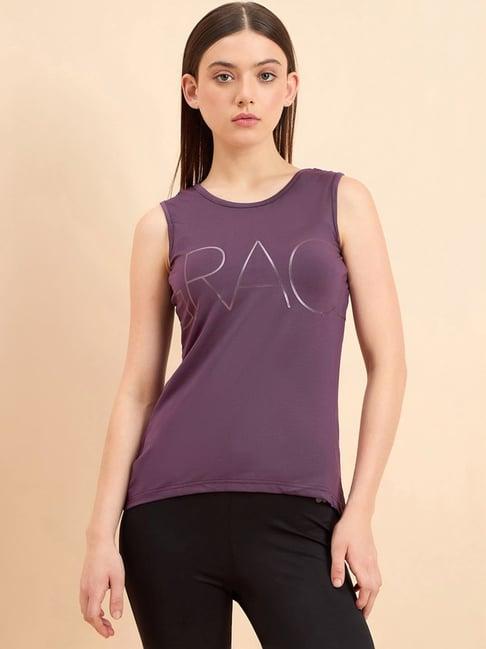 sweet dreams purple printed sports t-shirt