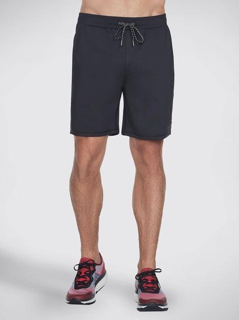 skechers black regular fit sports shorts