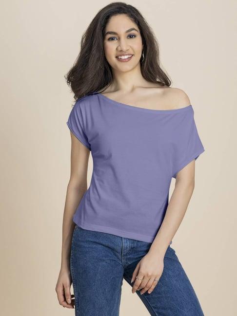 moomaya lavender regular fit t-shirt