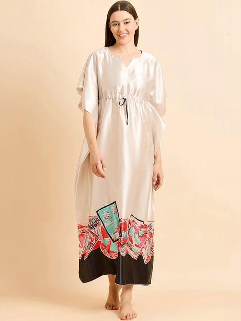 sweet dreams cream printed kaftan