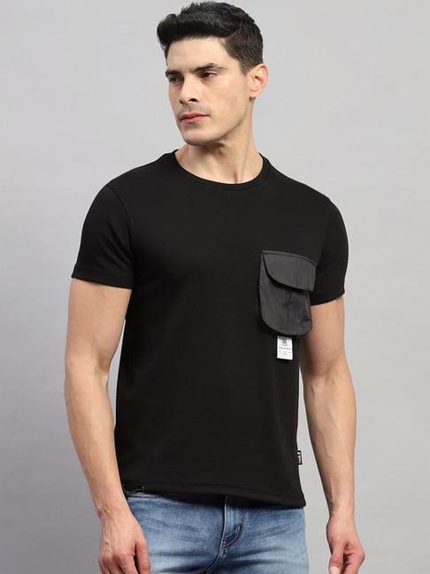 rock.it black cotton regular fit t-shirt