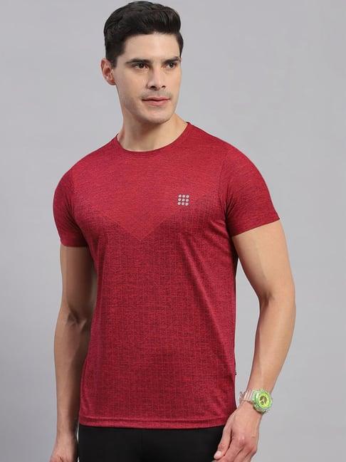 rock.it wine regular fit self pattern t-shirt