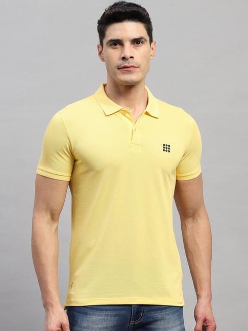 rock.it yellow regular fit polo t-shirt