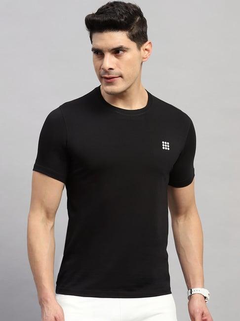 rock.it black cotton regular fit t-shirt