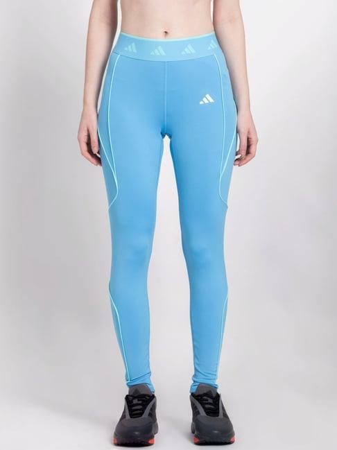 adidas blue printed sports tights