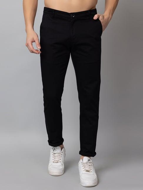 club york jet black slim fit flat front trousers