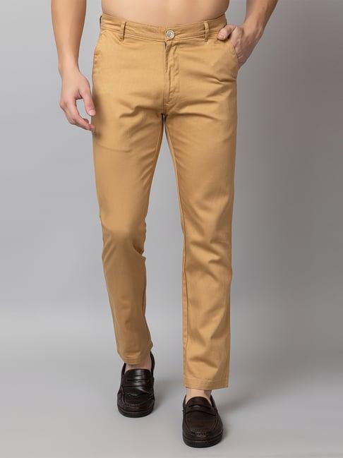 club york dark khaki slim fit flat front trousers