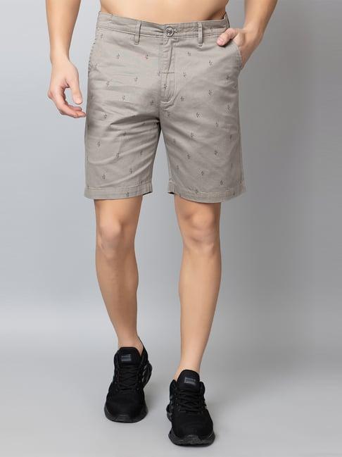 club york grey regular fit printed short