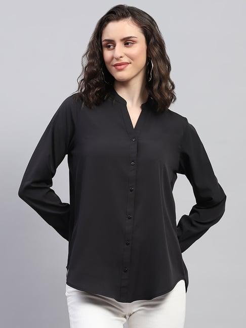 monte carlo black regular fit shirt