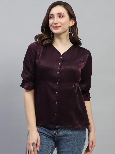 monte carlo wine regular fit shirt