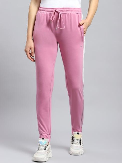 monte carlo pink cotton regular fit trackpants