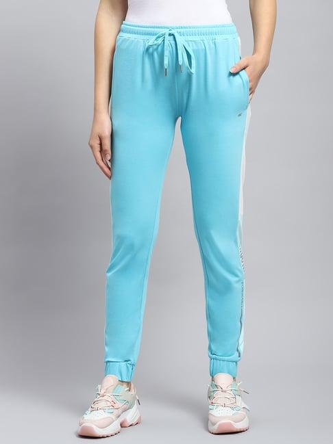 monte carlo turquoise cotton regular fit trackpants