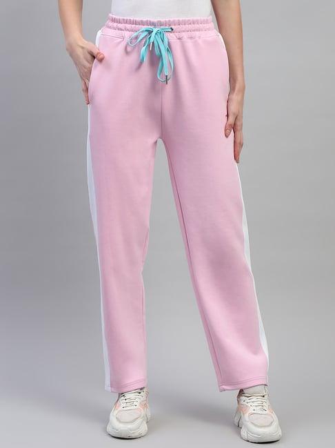 monte carlo pink cotton regular fit trackpants