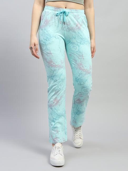 monte carlo aqua cotton printed trackpants